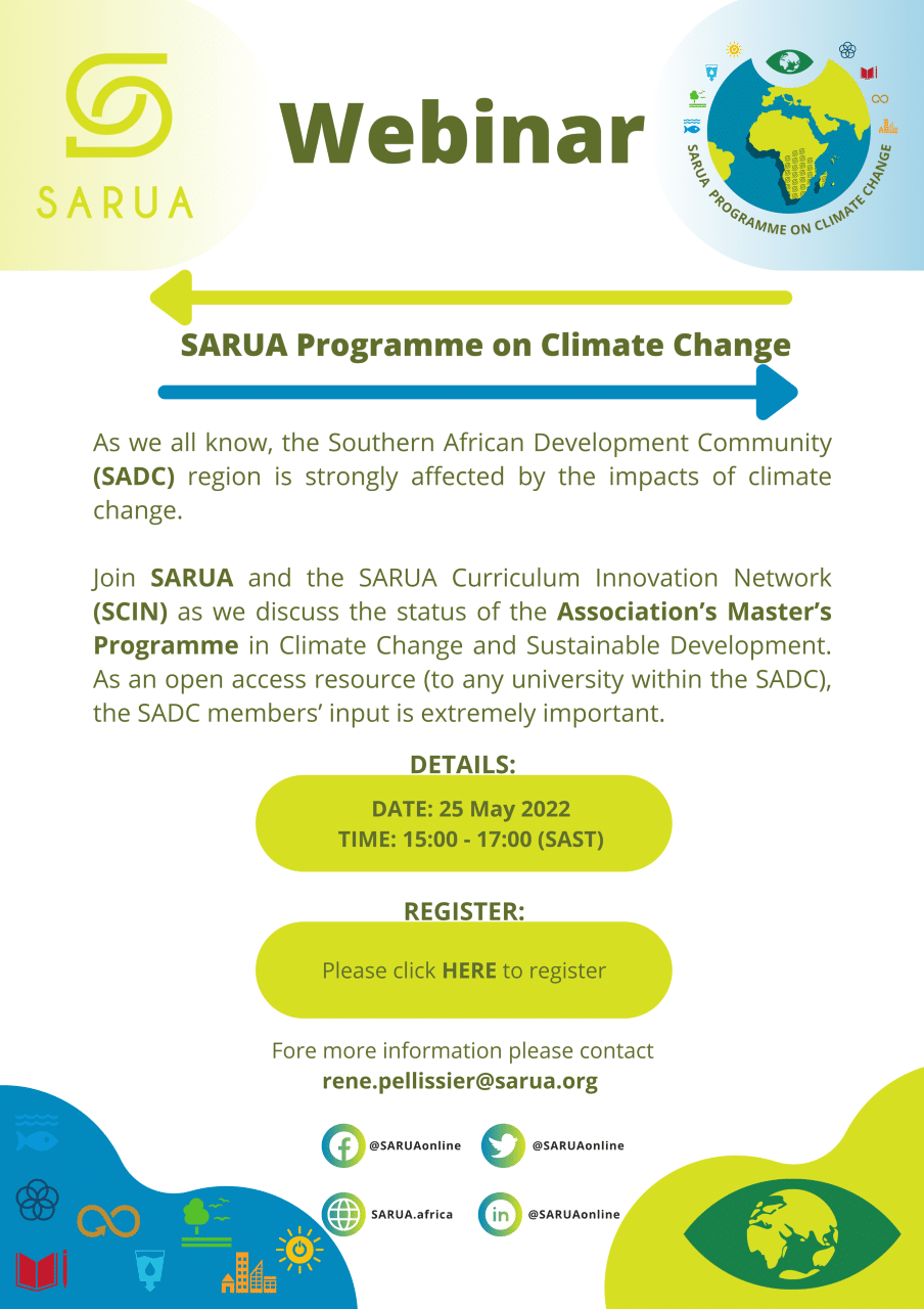 SARUA Programme on Climate Change Webinar - SARUA